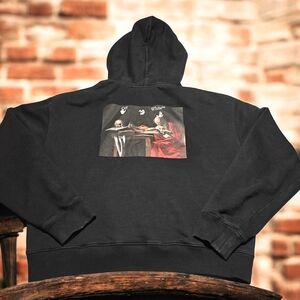 Off-White Caravaggio Print Men's Hoodie Pullover Saint Jerome Writing Size L